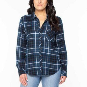 Well Worn Ladies' Flannel Shirt in Blue